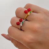 Anello Ciliegia Brillantino